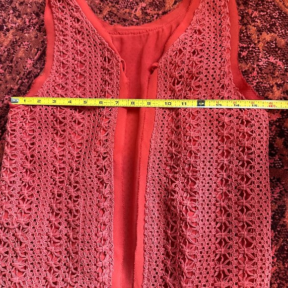 Crochet open back Top or reversible Vest Summer Festival Boho - Picture 6 of 10